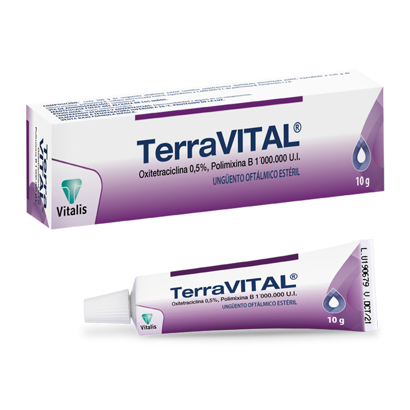 TERRAVITAL 0.5%+1000000UI/100GR UNG OFT TUB X 10GR