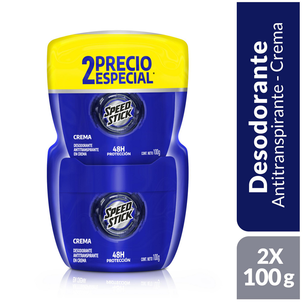 PROMO DESODORANTE SPEED STICK XTREME NIGTH 48H PAQ X 2POT X100GR