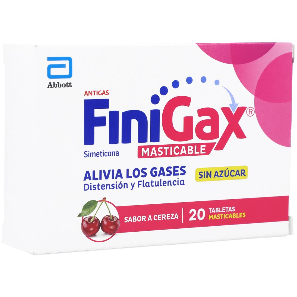 FINIGAX SIMETICONA 125MG TAB MAST CAJ X 20 CEREZA