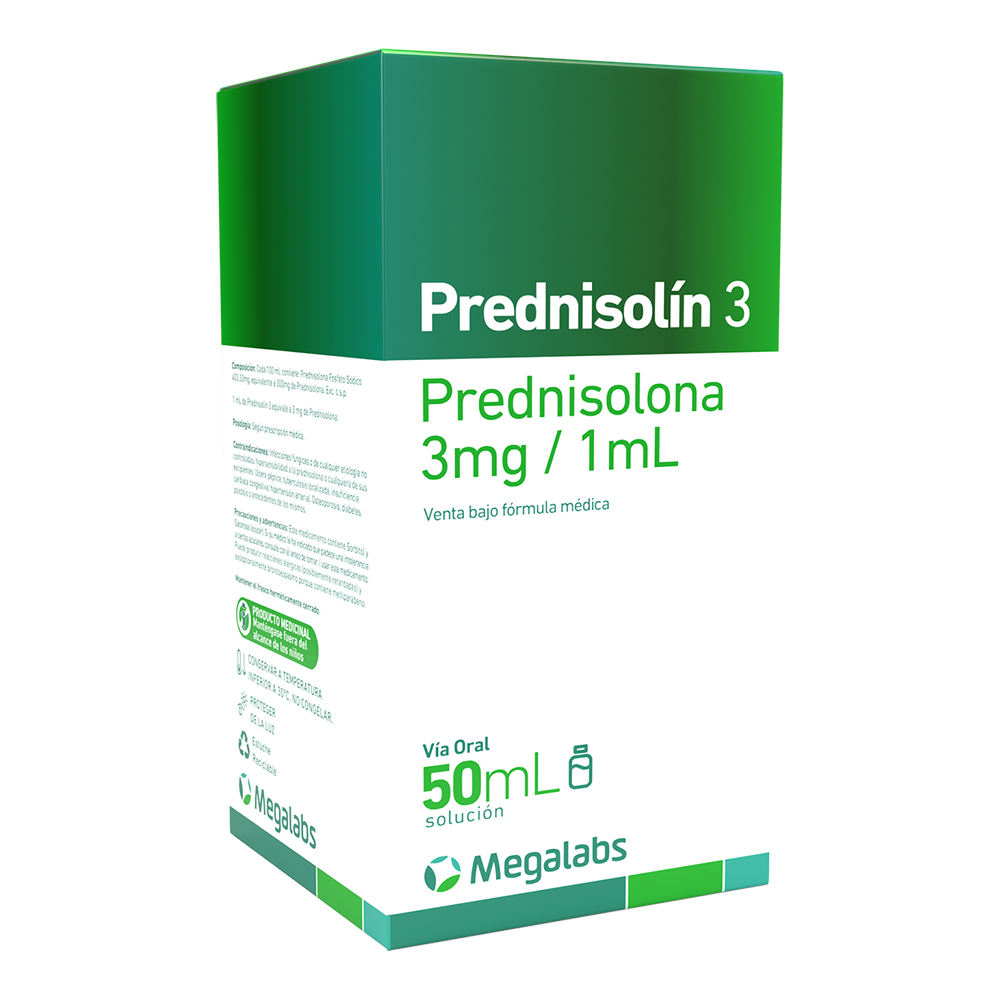 PREDNISOLIN 3 15MG/5ML(0.3%) SOL ORAL FCO X 50ML