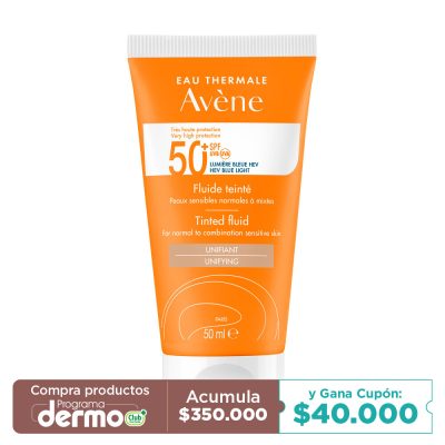 PROTECTOR SOLAR ANTI OXIDANTE   AVENE TUB X 50ML SPF 50+  FLUIDO COLOR