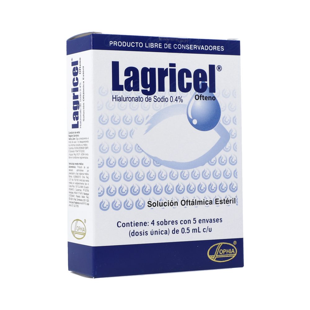 LAGRICEL OFTENO 2MG/0.5ML(0.4%) SOL OFT CAJ X 20DOSIS