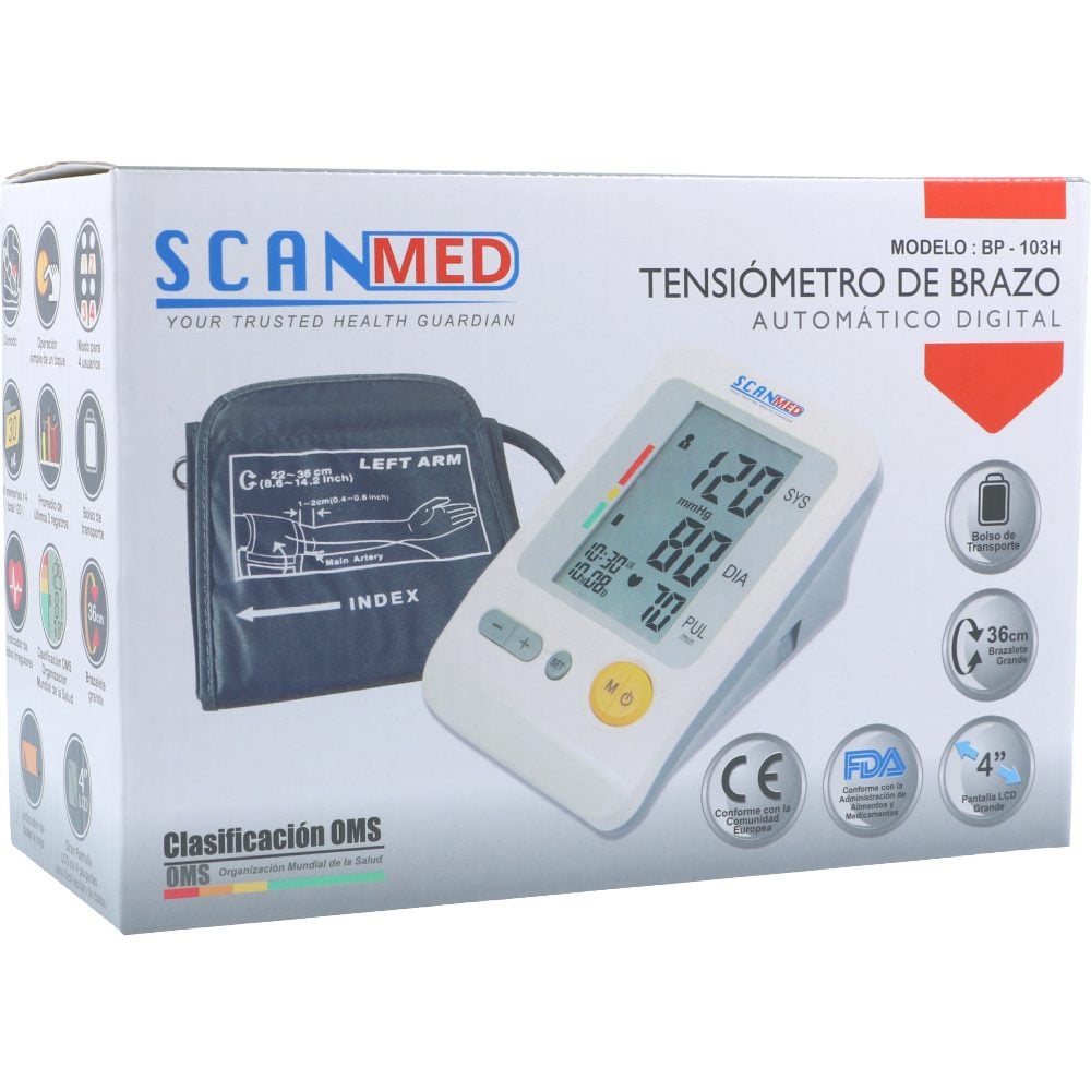 TENSIOMETRO DIGITAL PARA BRAZO REF BP-103H CAJ X 1 SCANMED