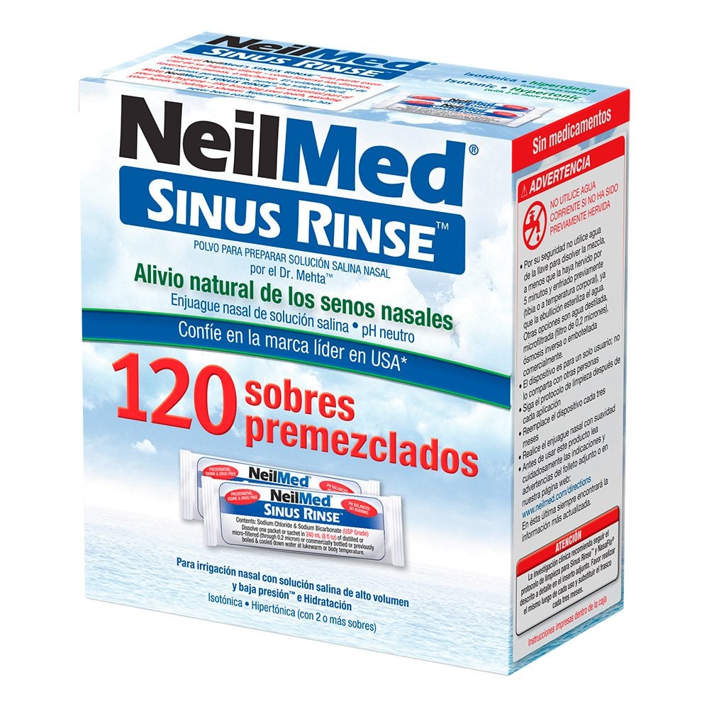 POLVO PREPARAR SOLUCION SALINA NASAL CAJ X 120SOB SINUSRINSE - NEILMED