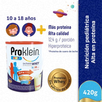 ALIMENTO POLIMERICO PROKLEIN NET TAR X 420GR SOPORTE NUTRICIONAL EDAD 4 A 18 AÑOS CREMA DE VAINILLA