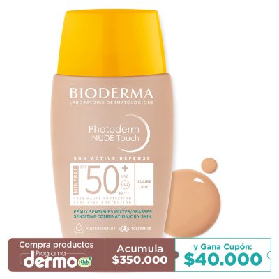 PHOTODERM NUDE TOUCH BIODERMA FPS 50+ FCO X 40ML CLAIRE LIGHT