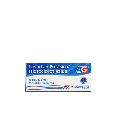 LOSARTAN + HIDROCLOROTIAZIDA (12.5+50)MG TAB REC CAJ X 15 AG