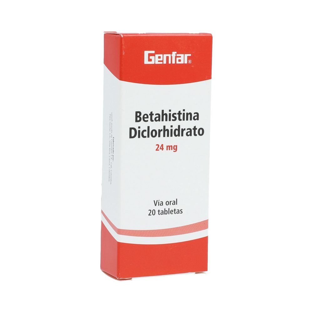 BETAHISTINA 24MG TAB CAJ X 20 GENFAR