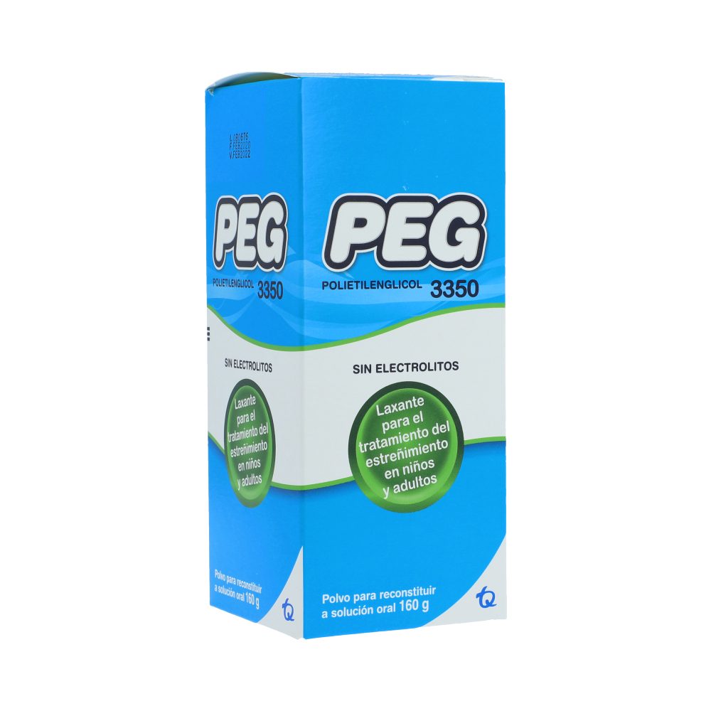 PEG POLIETILENGLICOL 3350GR POLV SOL ORAL FCO X 160GR TECNOQUIMICAS