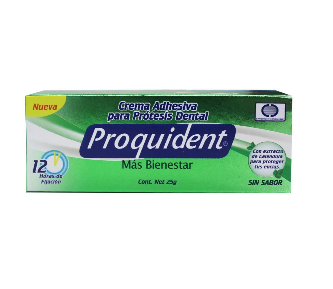 CREMA ADHESIVA SIN SABOR PROTESIS DENTAL TUB X 25GR PROQUIDENT