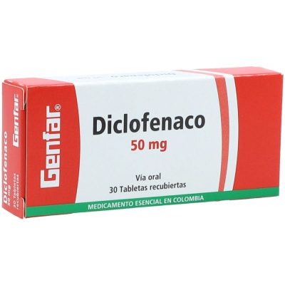 DICLOFENAC 50MG TAB REC  CAJ X 30 GENFAR