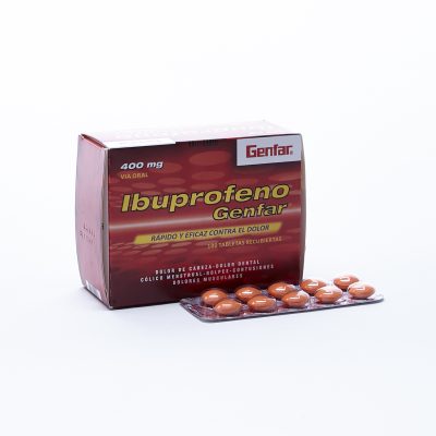 IBUPROFENO 400MG TAB REC  CAJ X 100 GENFAR