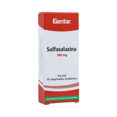SULFASALAZINA 500MG TAB LIB RET CAJ X 10 WINTHROP
