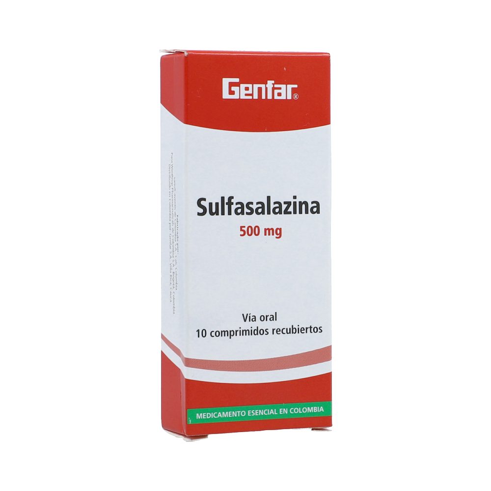 SULFASALAZINA 500MG TAB LIB RET CAJ X 10 WINTHROP