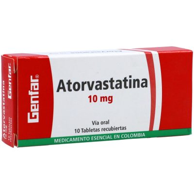 ATORVASTATINA 10MG TAB REC CAJ X 10 GENFAR