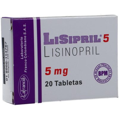 LISIPRIL 5MG TAB  CAJ X 20