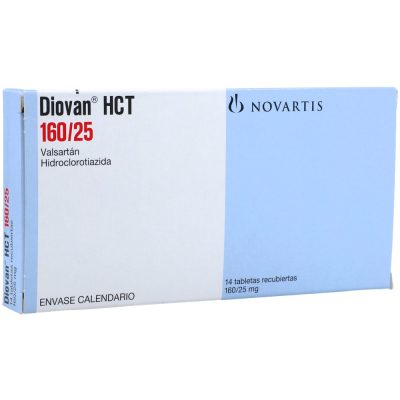 DIOVAN HCT (25+160)MG TAB REC CAJ X 14