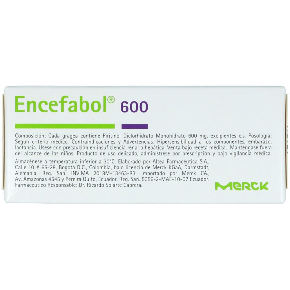 ENCEFABOL 600MG TAB REC CAJ X 10
