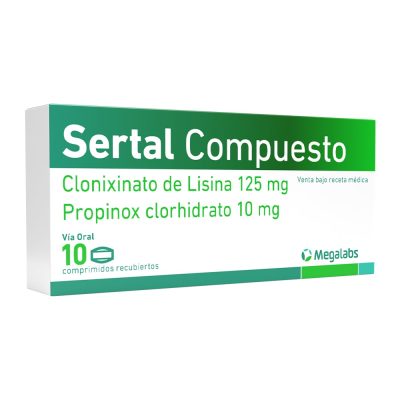 SERTAL COMPUESTO (125+10)MG TAB REC CAJ X 10