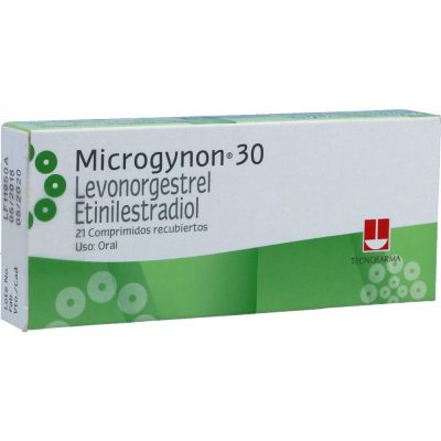 MICROGYNON 30 (0.03+0.15)MG TAB REC  CAJ X 21
