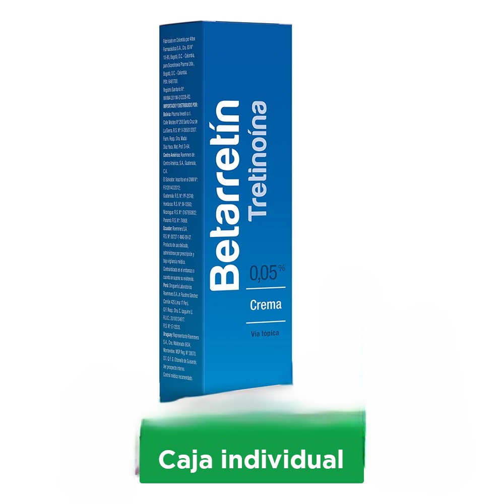 BETARRETIN 0.05% CREM TOP TUB X 30GR
