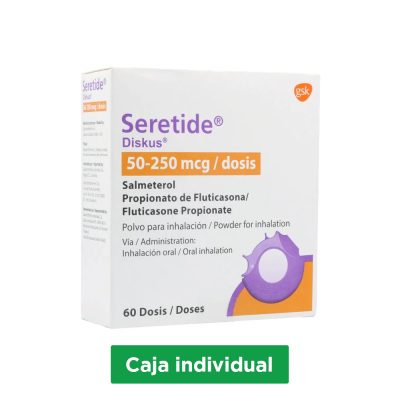 SERETIDE DISKUS (250+50)MCG/DOSIS POLV INH ORAL FCO X 60DOSIS