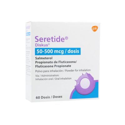 SERETIDE DISKUS (500+50)MCG/DOSIS POLV INH ORAL FCO X 60DOSIS