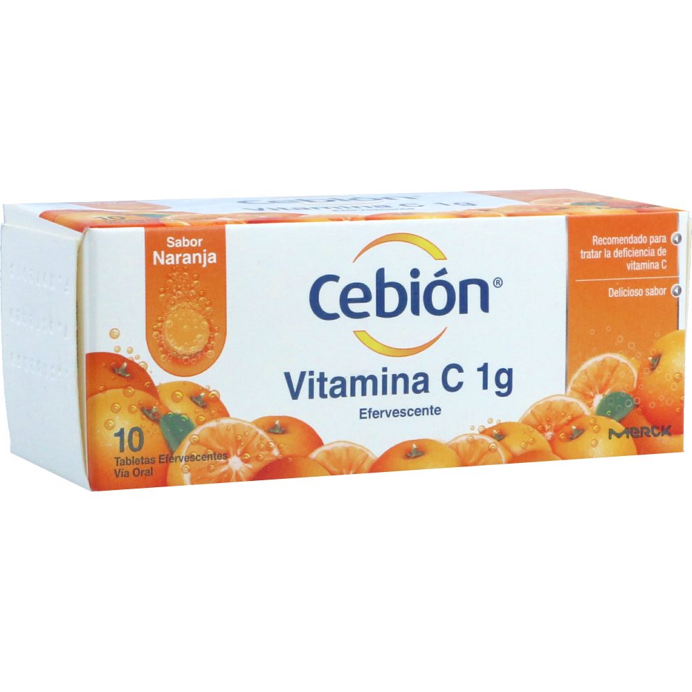 CEBION 1000MG TAB EFERV TUB X 10 NARANJA