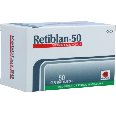 RETIBLAN 50000UI CAP BLAND CAJ X 50