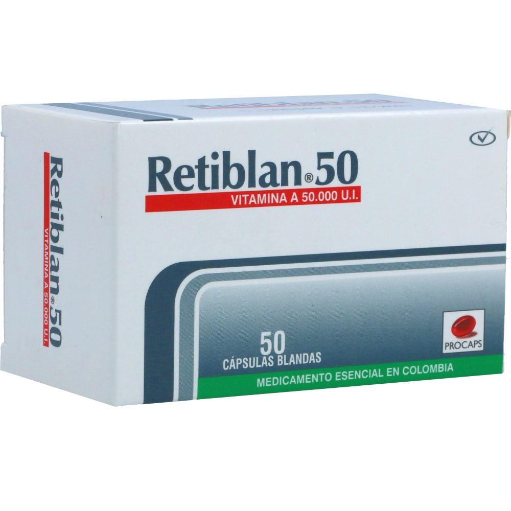 RETIBLAN 50000UI CAP BLAND CAJ X 50