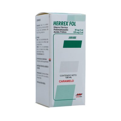 HERREX FOL (0.12+50(Fe))MG/5ML(0.0024+1)% JBE  FCO X 120ML CARAMELO