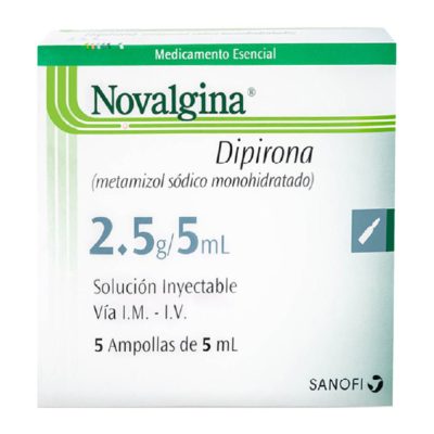 NOVALGINA IM-IV 2.5GR/5ML(0.5GR/ML) SOL INY CAJ X 5AMP X 5ML