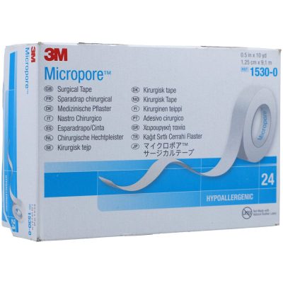 MICROPORE REF 1530-0 CAJ X 24 3M 1/2 PULG BLANCO