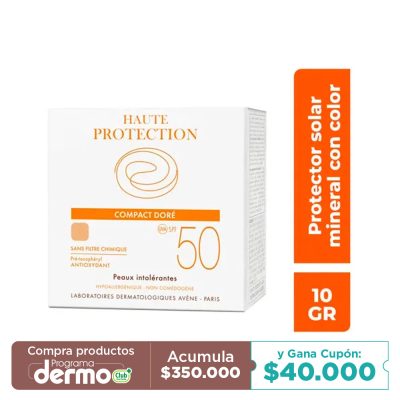 COMPACTO HAUTE PROTECTION AVENE SPF50+ COLOR CAJ X 10GR DORADO