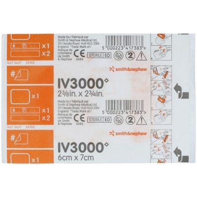 APOSITO PARA FIJACION CATETER REF 4007 SOB X 1 OPOSITE IV 3000 6CM X 7CM