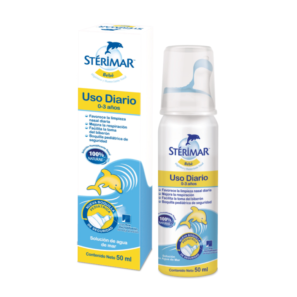SOLUCION HIGIENICA Y HUMEATANTE NASAL DE AGUA DE MAR EN MICROSPRAY 0 A 3 ANOS FCO X 50 ML STERIMAR