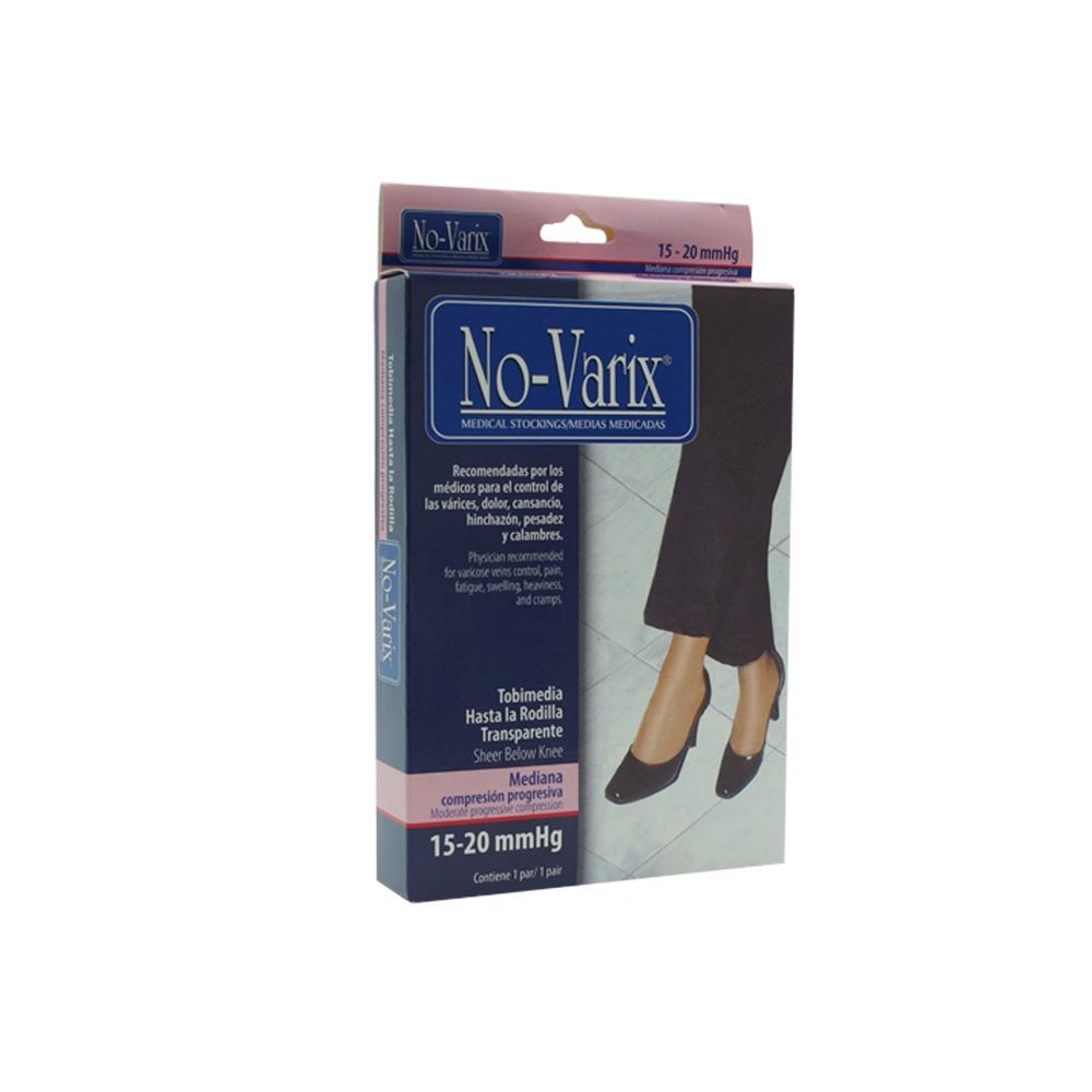 MEDIA ROD DAMA REF 10105595 CAJ NO VARIX 15-20MMHG LG GRIS PARDO