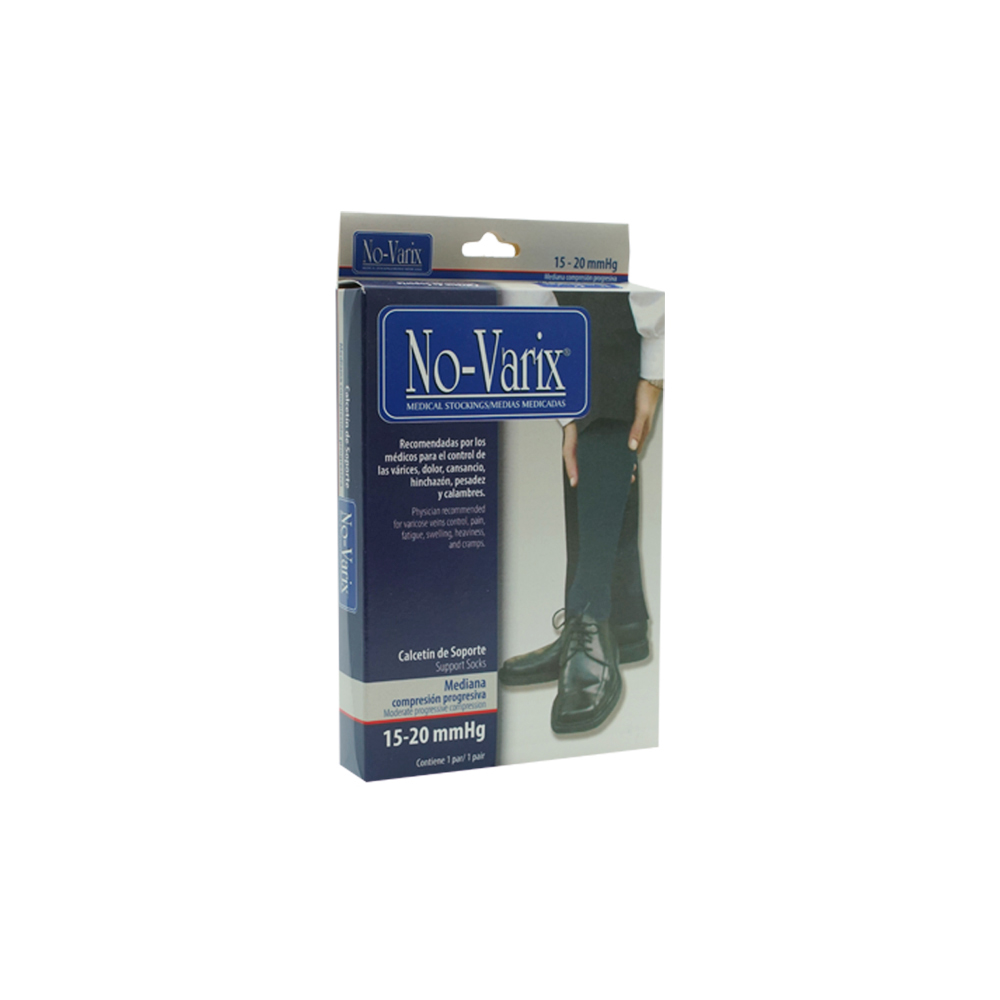 MEDIA CALCETIN HOMBRE EN ES REF 10106613 CAJ NO VARIX 15-20MMHG M BLANCO