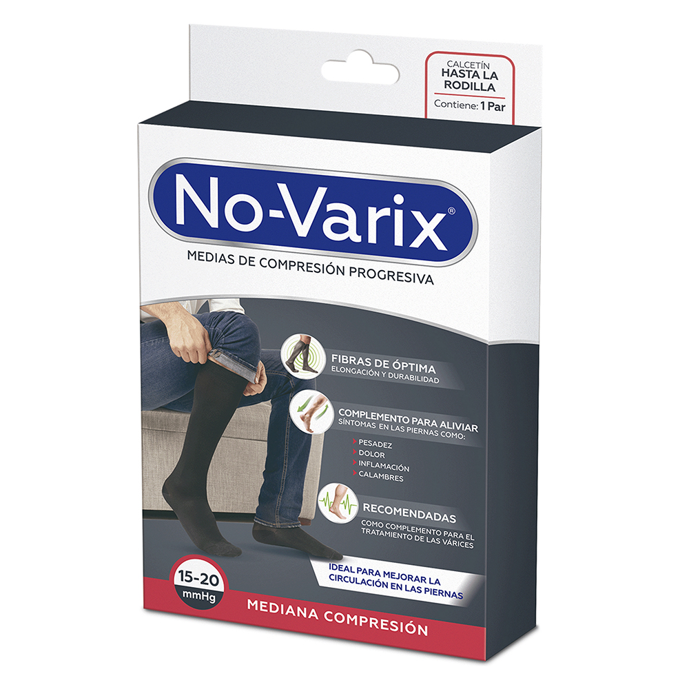 MEDIA HOMBRE REF 10106653 CAJ NO VARIX 15-20MMHG MD BLANCO