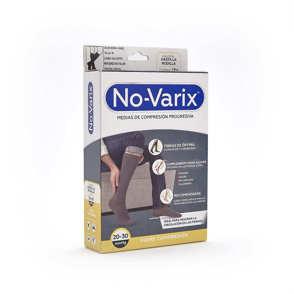MEDIA HOMBRE REF 10105613 CAJ NO VARIX 20-30MMHG MD NEGRO
