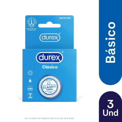 PRESERVATIVO CLASICO CAJ X 3 DUREX