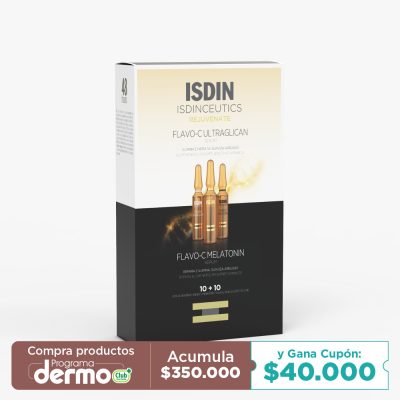 FLAVO C ULTRAGLICAN SERUM ISDIN 10AMP DIA 10 AMP NOCHE PAQ X 20 AMP