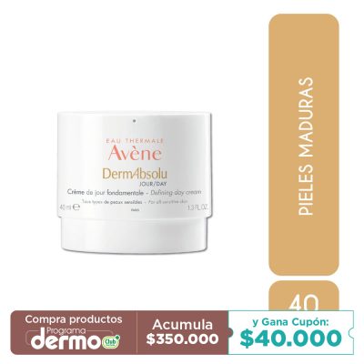 CREMA DIA DERMABSOLU AVENE EAU THERMALE DENSIDAD VITALIDAD TODO TIPO DE PIEL POT X 40ML