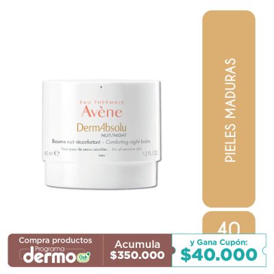 BALSAMO NOCHE AV DERMABSOLU AVENE EAU THERMALE DENSIDAD VITALIDAD TODO TIPO DE PIEL POT X 40ML