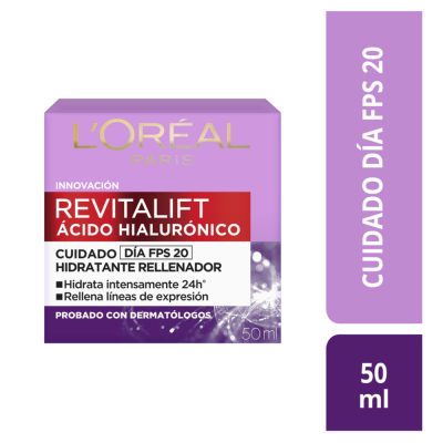 REVITALIFT ACIDO HIALURONICO LOREAL DIA FPS 20+ POT X 50ML