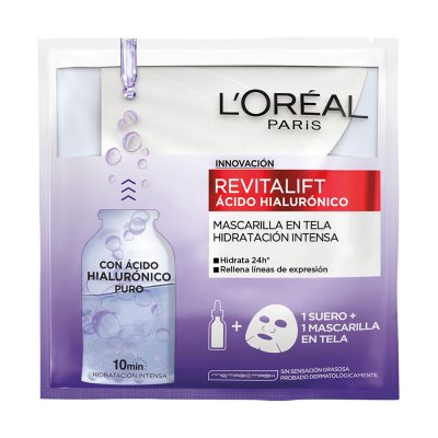 MASCARILLA EN TELA REVITALIFT LOREAL PARIS ACIDO HIALURONICO SOB X 33GR