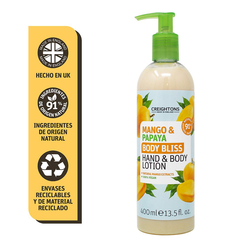 HAND BODY LOTION CREIGHTONS BODY BLISS FCO X 400ML MANGO Y PAPAYA