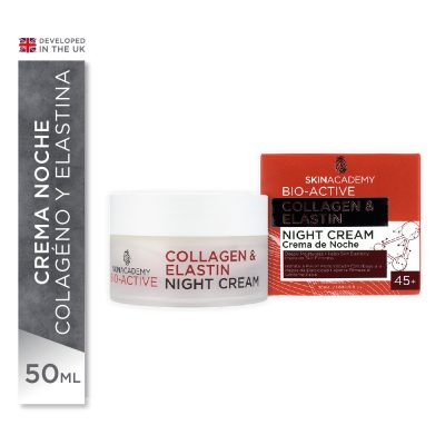 BIO ACTIVE COLLEGEN & ELASTIN SKINACADEMY CREMA DE NOCHE 45+ POT X 50ML