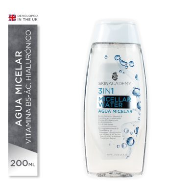 MICELLAR WATER SKINACADEMY 3 IN 1 FCO X 200ML