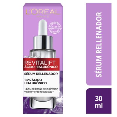 ACIDO HIALURONICO LOREAL PARIS REVITALIFT SERUM RELLENADOR -40% DE LINEAS DE EXPRESION FCO X 30ML